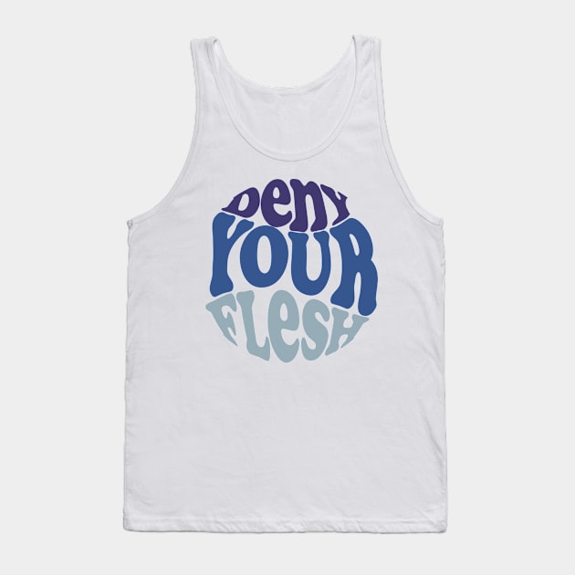 Deny Your Flesh - Wintery Blue Tank Top by Justin Walker Creative